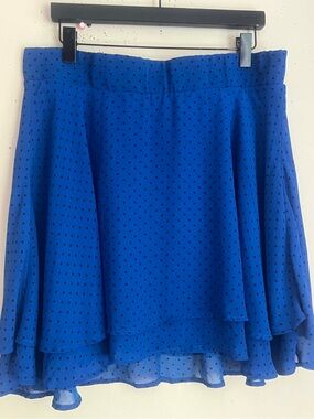 torrid Royal Blue Mini Skirt with Black Polka Dots